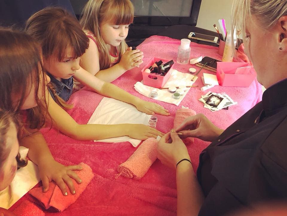 Nail art at pamper party