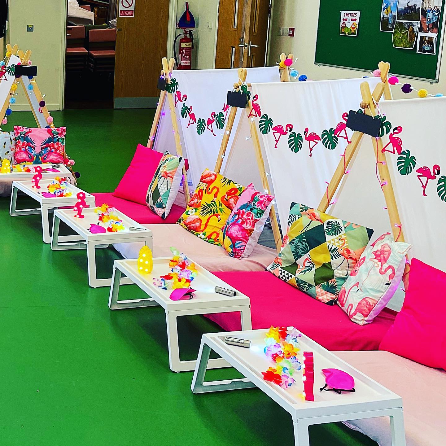 Flamingo theme pamper party